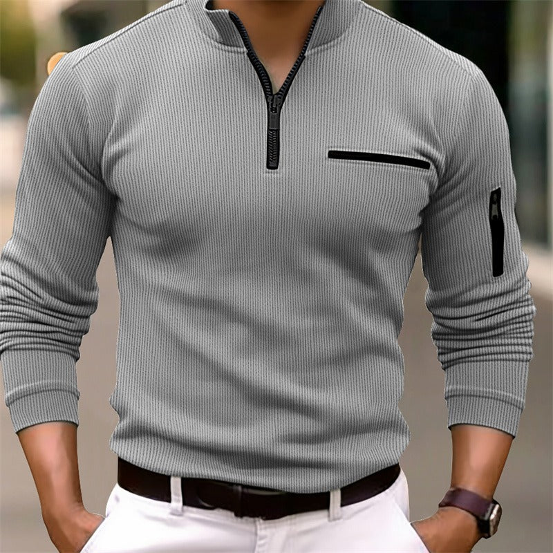 ALBERTO | CAMISETA DE MANGA LARGA CON CREMALLERA