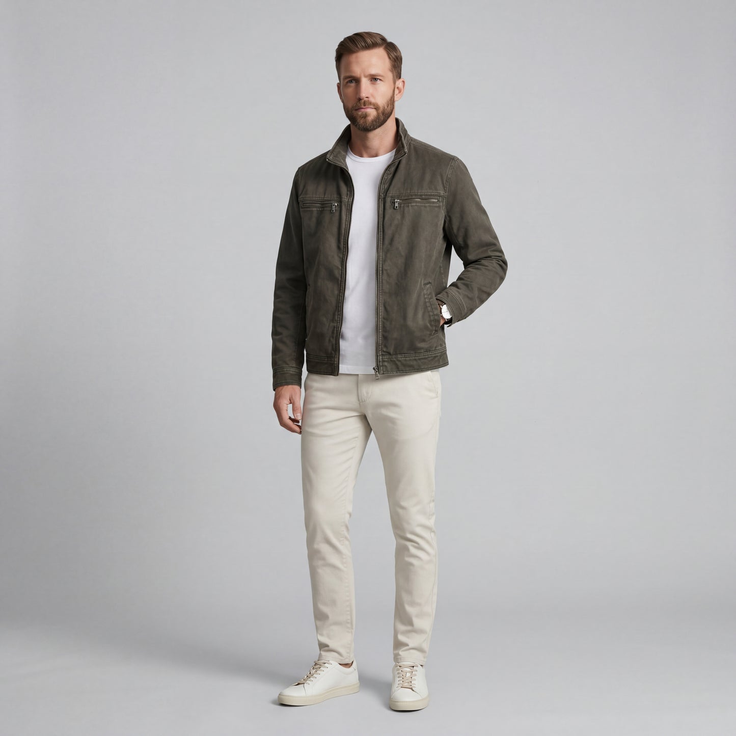 FÉLIX | CHAQUETA VINTAGE DE ALGODÓN CON CREMALLERA