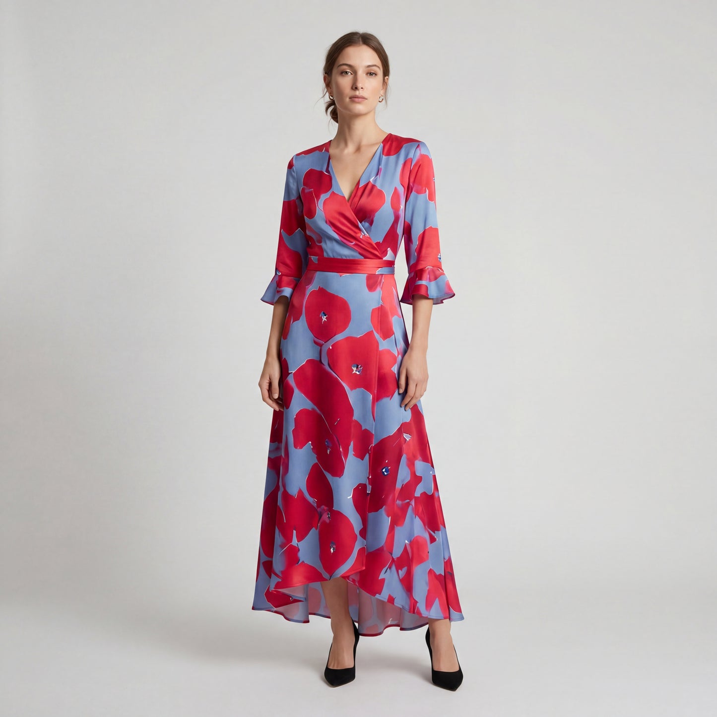 EMILIA | ELEGANTE VESTIDO LARDO CON ESTAMPADO FLORAL