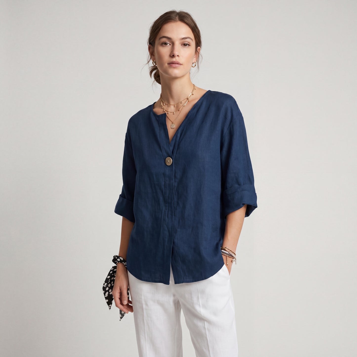 GEMMA | TOP HOLGADO CON CUELLO EN V