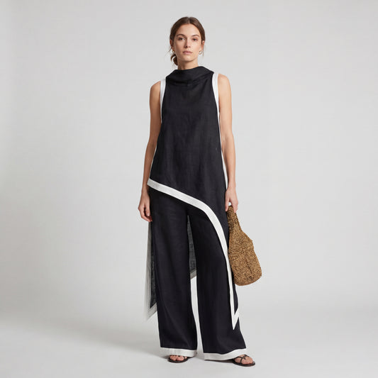 LEONOR | CONJUNTO DE LINO Y ALGODÓN ELEGANTE